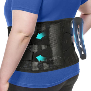 Lightweight Lumbar Support Belt Back Brace With Breathable Mesh And Splints 1005009465431815-S