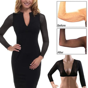 Lightweight Sheer Arm Shapewear Sleeve with Front Closure