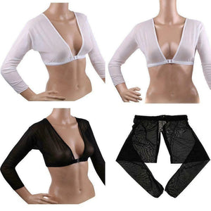 Lightweight Sheer Arm Shapewear Sleeve with Front Closure