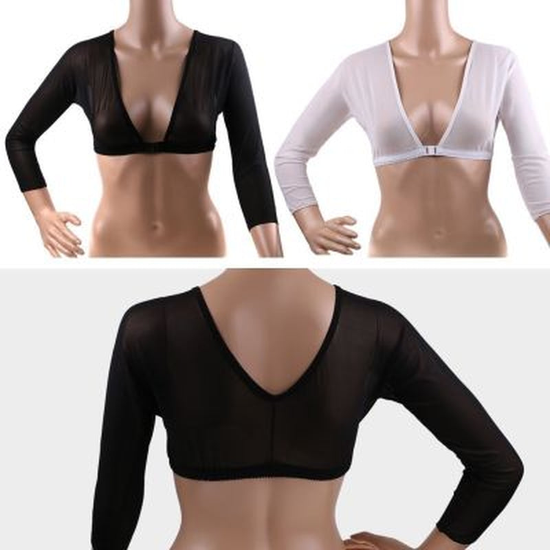 Lightweight Sheer Arm Shapewear Sleeve with Front Closure