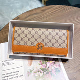 Long Cowhide Leather Clutch Wallet With Valentines Gifts For Her Style 1005005549593158-Blue