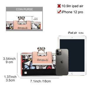 Long Floral Pu Wallet With Hasp, Valentines Gifts For Her 1005007273629495-SY5025-BUTTERFLY