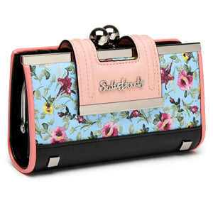 Long Floral Pu Wallet With Hasp, Valentines Gifts For Her 1005007273629495-SY5025-BUTTERFLY