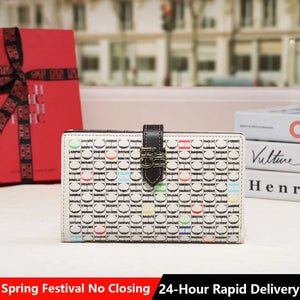 Long Zipper Organizer Wallet With Valentines Gifts For Her Animal Print 1005007444721660-CA8-WINE