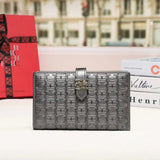 Long Zipper Organizer Wallet With Valentines Gifts For Her Animal Print 1005007444721660-CA8-WINE