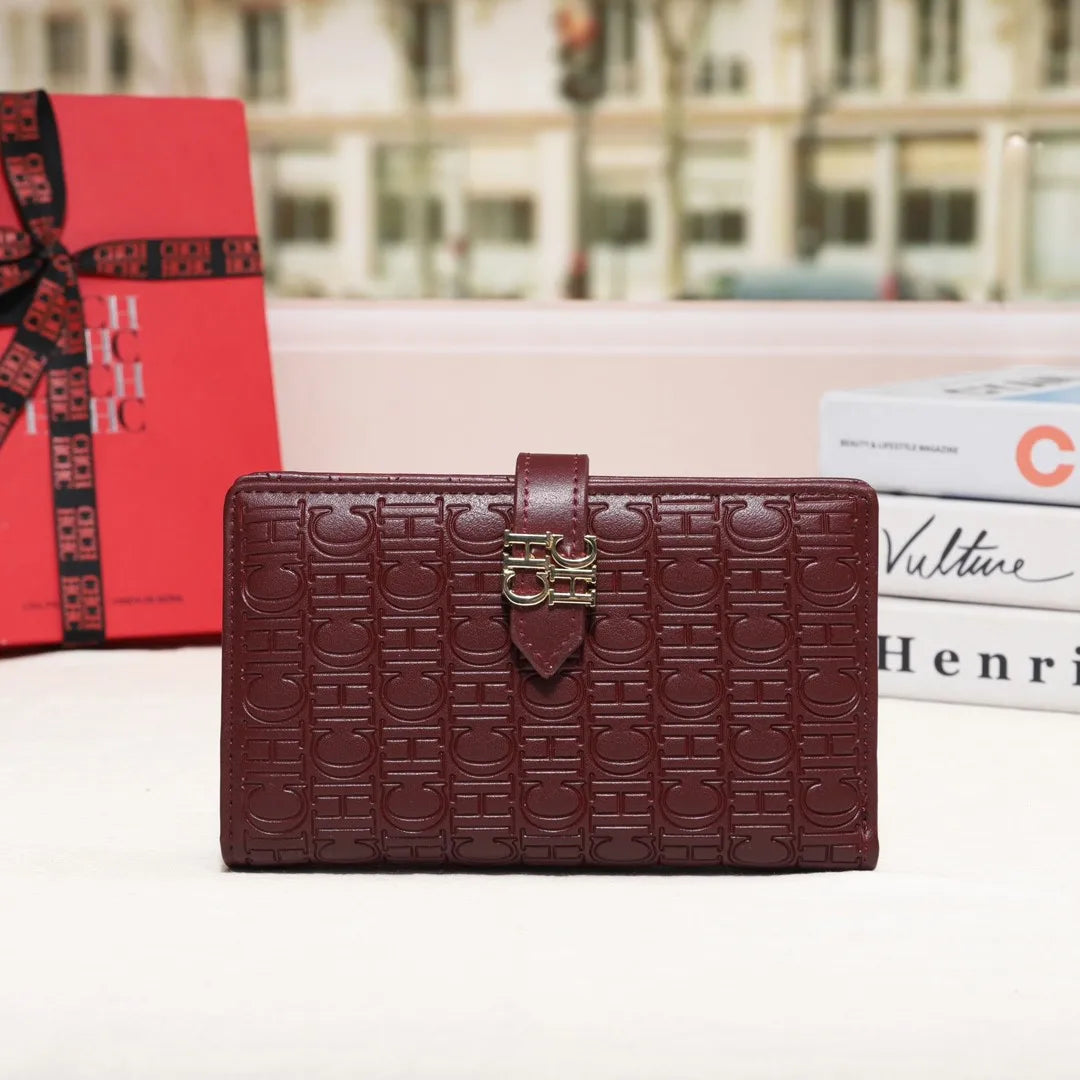 Long Zipper Organizer Wallet With Valentines Gifts For Her Animal Print 1005007444721660-CA8-WINE