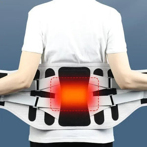 Lumbar Support Belt With Removable Steel Bars For Back Pain Relief 1005006278543854-Blue-M