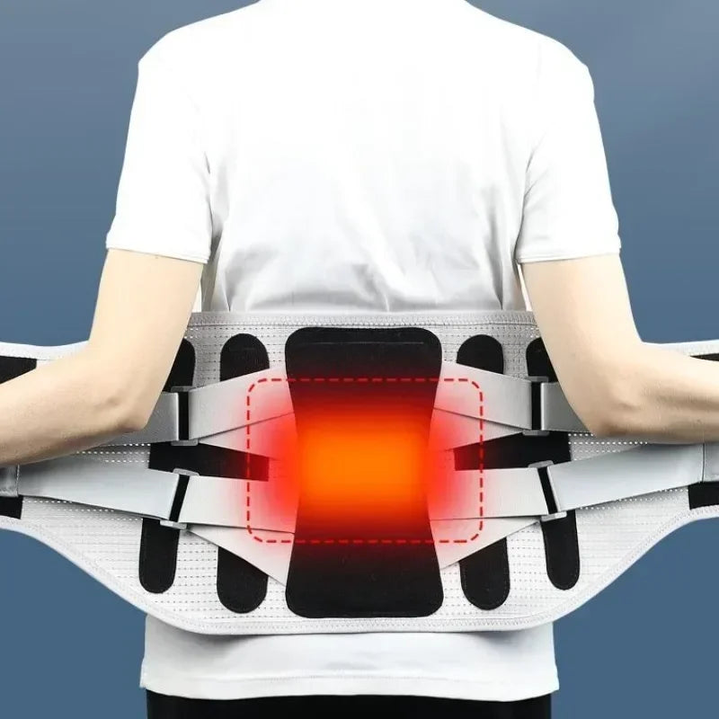 Lumbar Support Belt With Removable Steel Bars For Back Pain Relief 1005006278543854-Blue-M