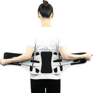 Lumbar Support Belt With Removable Steel Bars For Back Pain Relief 1005006278543854-Blue-M
