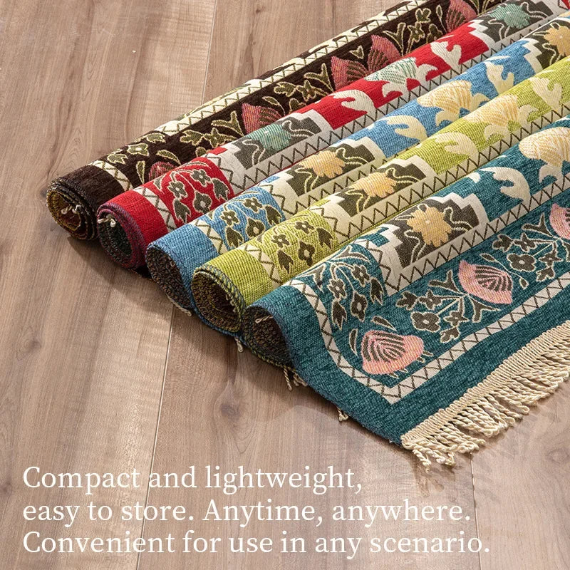 Machine Washable Floral Persian Prayer Mat With Non Slip Backing 1005006559432374-S007-Coffee color