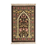 Machine Washable Floral Persian Prayer Mat With Non Slip Backing 1005006559432374-S007-Coffee color