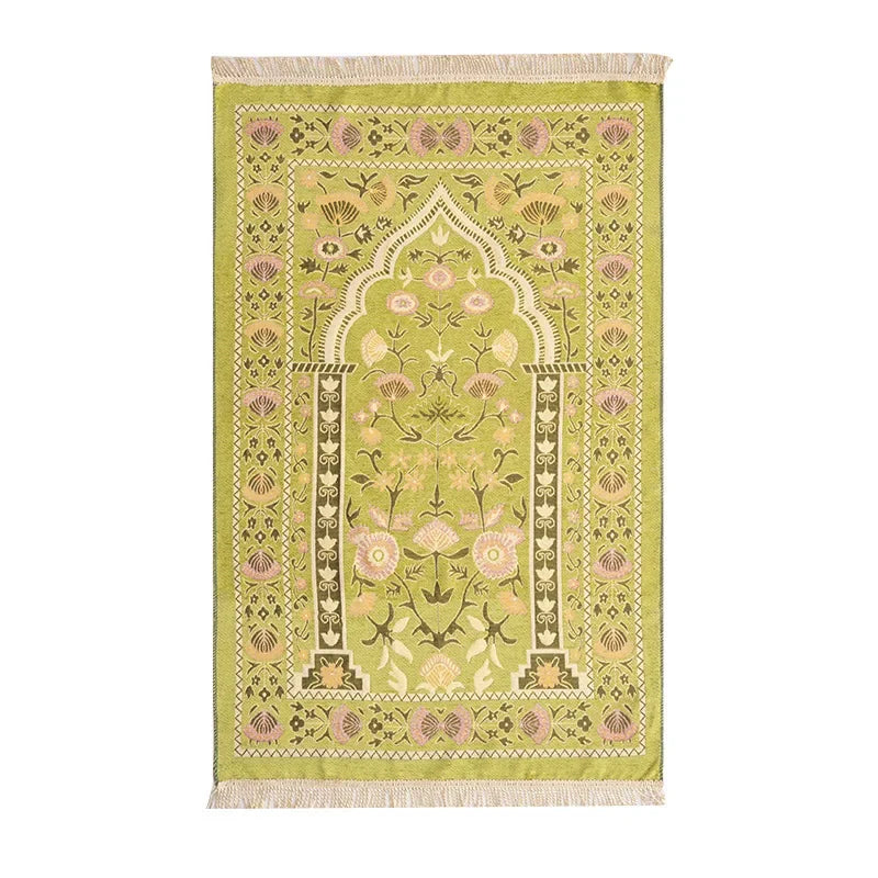 Machine Washable Floral Persian Prayer Mat With Non Slip Backing 1005006559432374-S007-Coffee color
