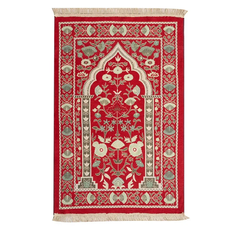 Machine Washable Floral Persian Prayer Mat With Non Slip Backing 1005006559432374-S007-Coffee color