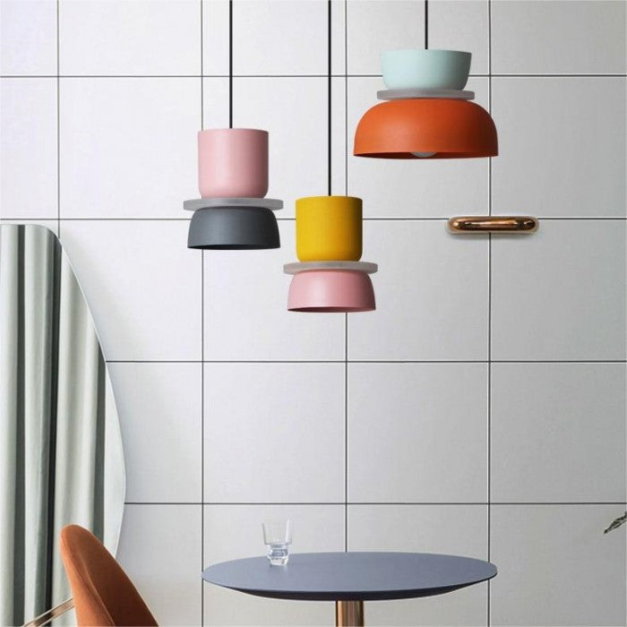 Glarefusion Nordic Simple Macaron Acrylic Chandelier