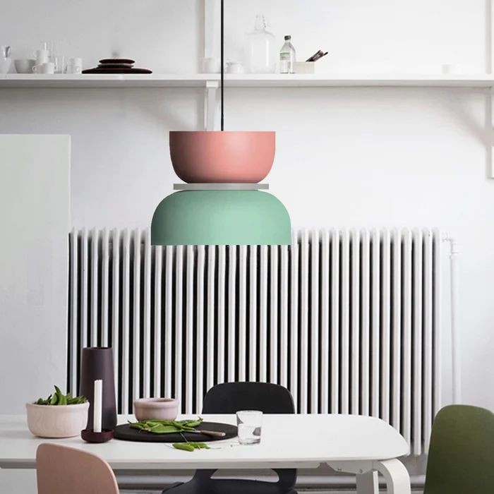 Glarefusion Nordic Simple Macaron Acrylic Chandelier