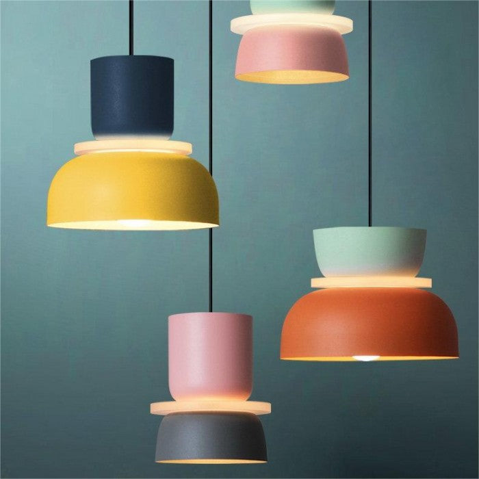 Glarefusion Nordic Simple Macaron Acrylic Chandelier