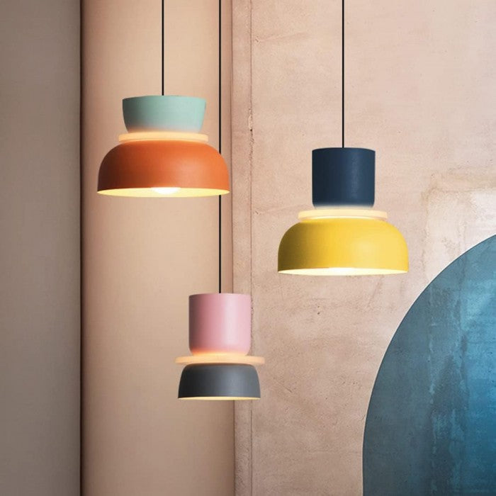 Glarefusion Nordic Simple Macaron Acrylic Chandelier