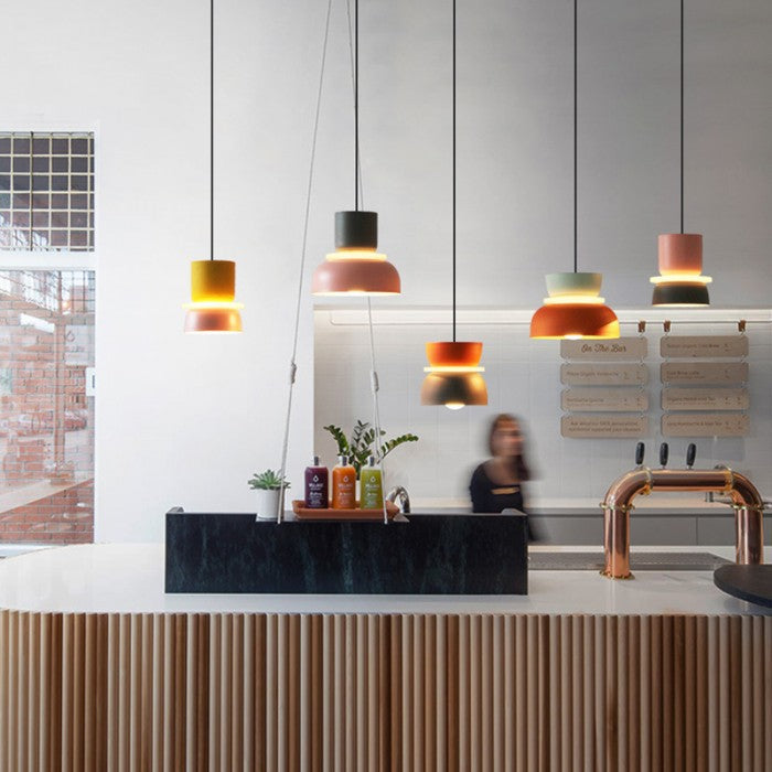 Glarefusion Nordic Simple Macaron Acrylic Chandelier