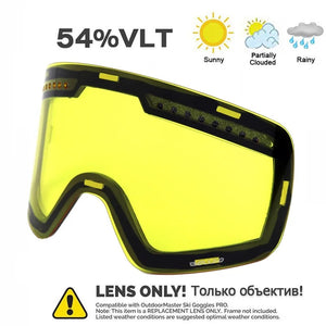 Magnetic Double Lens Ski Goggles Uv400 Anti Fog Snow Glasses 4000980893579-Ski Glasses lens
