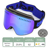 Magnetic Double Lens Ski Goggles Uv400 Anti Fog Snow Glasses 4000980893579-Ski Glasses lens