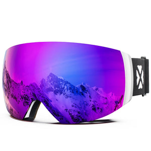 Magnetic Double Lens Ski Goggles With Anti Fog Uv400 Protection 1005006123911456-X4 Red White