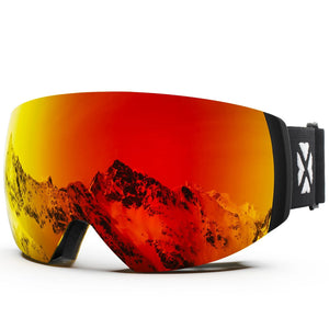 Magnetic Double Lens Ski Goggles With Anti Fog Uv400 Protection 1005006123911456-X4 Red White