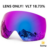 Magnetic Double Lens Ski Goggles With Anti Fog Uv400 Protection 1005006123911456-X4 Red White