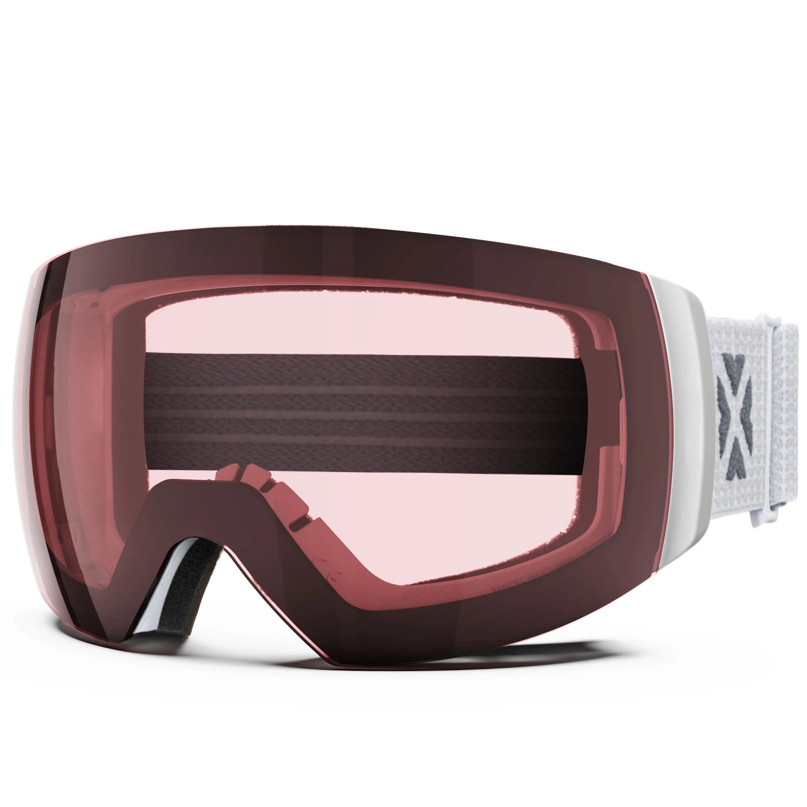 Magnetic Double Lens Ski Goggles With Anti Fog Uv400 Protection 1005006123911456-X4 Red White