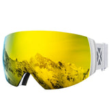 Magnetic Double Lens Ski Goggles With Anti Fog Uv400 Protection 1005006123911456-X4 Red White