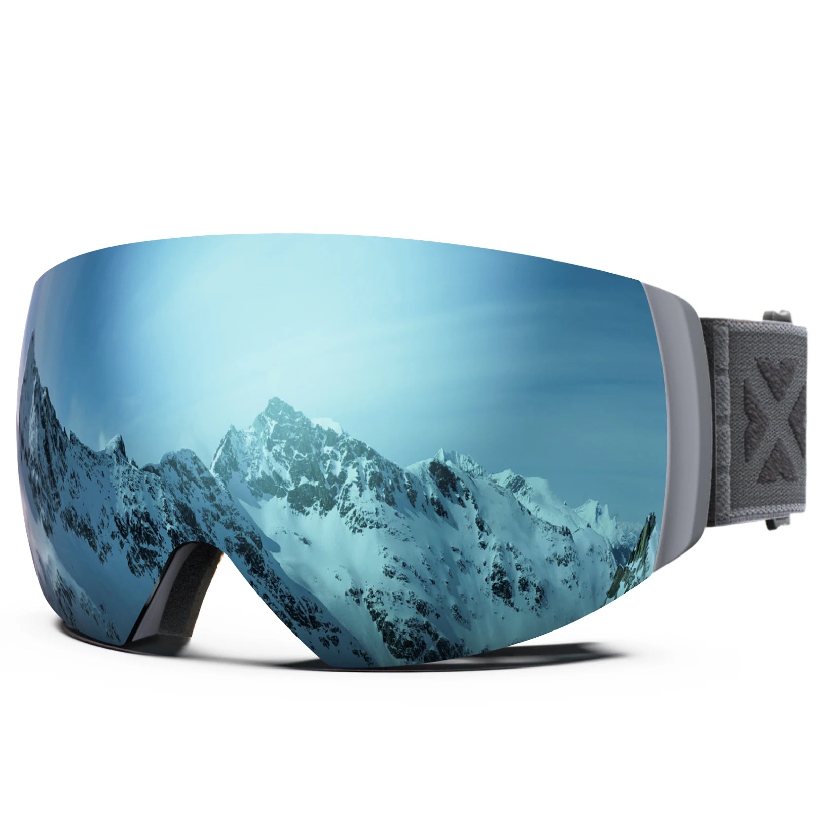 Magnetic Double Lens Ski Goggles With Anti Fog Uv400 Protection 1005006123911456-X4 Red White