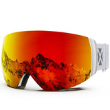 Magnetic Double Lens Ski Goggles With Anti Fog Uv400 Protection 1005006123911456-X4 Red White