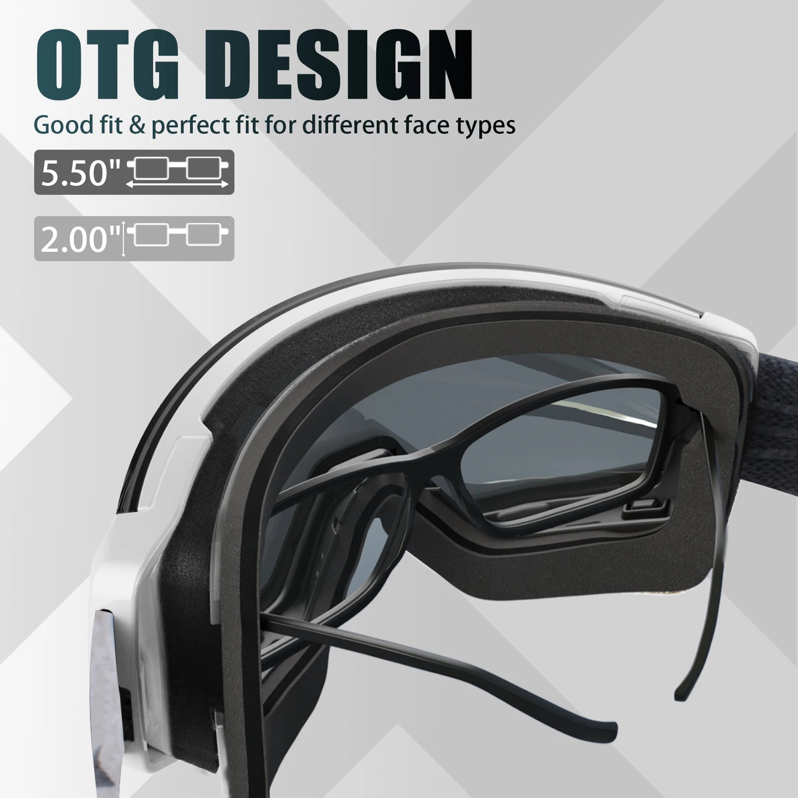 Magnetic Double Lens Ski Goggles With Anti Fog Uv400 Protection 1005006123911456-X4 Red White