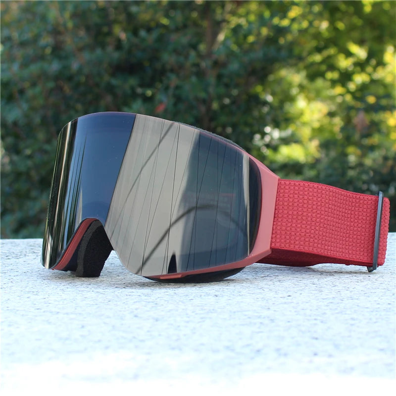 Magnetic Flip Cover Double Layer Anti Fog Ski Goggles Uv400 1005008257568696-only lens D