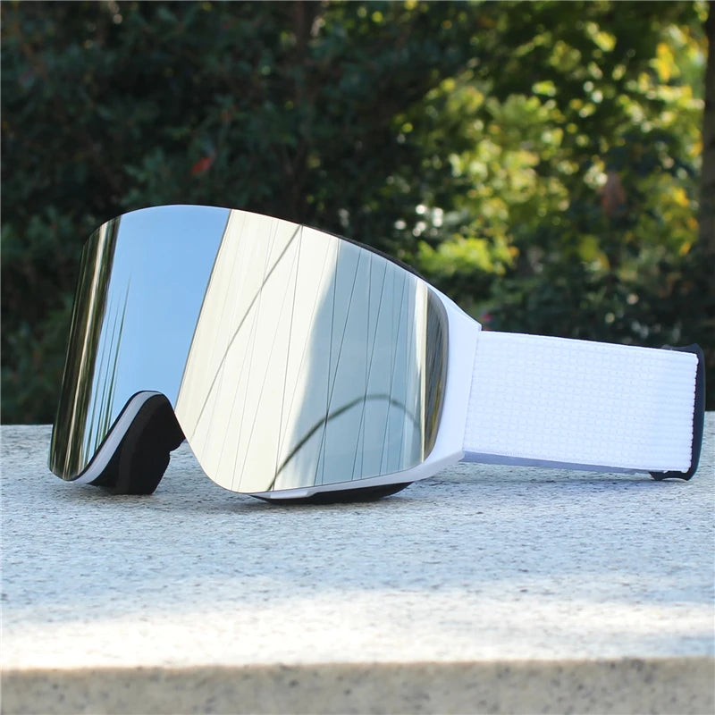 Magnetic Flip Cover Double Layer Anti Fog Ski Goggles Uv400 1005008257568696-only lens D