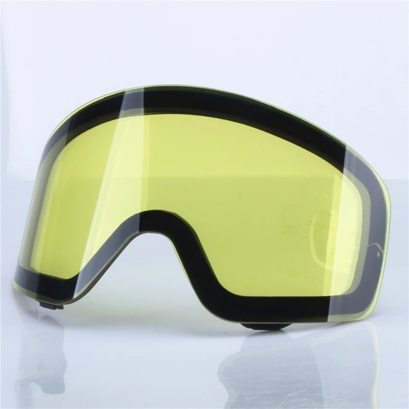 Magnetic Flip Cover Double Layer Anti Fog Ski Goggles Uv400 1005010285542327-only lens D