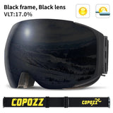 Magnetic Ski Goggles With Uv400 Anti Fog Double Layer Lens 1005007476876414-lens purple