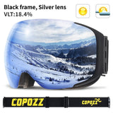Magnetic Ski Goggles With Uv400 Anti Fog Double Layer Lens 1005007476876414-lens purple