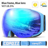 Magnetic Ski Goggles With Uv400 Anti Fog Double Layer Lens 1005007476876414-lens purple