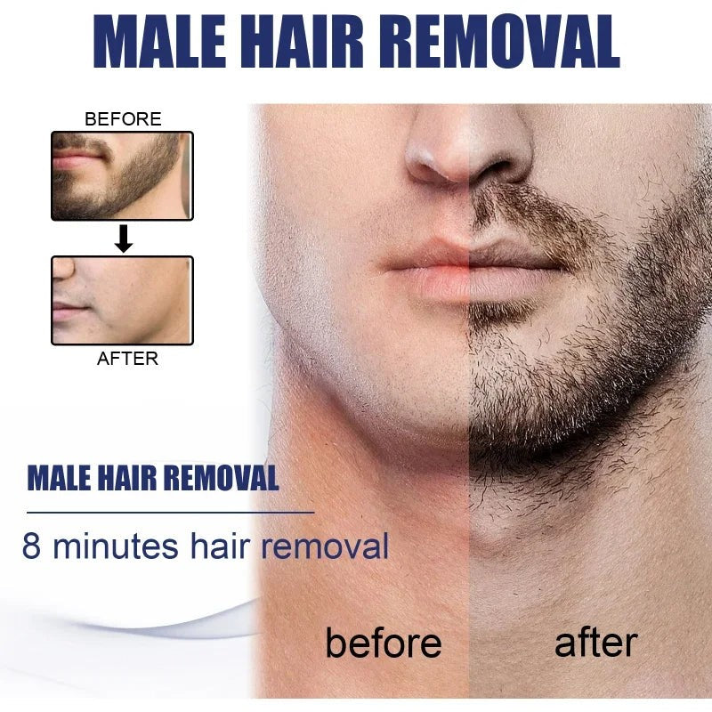 Men's Painless Hair Removal Cream for Beard and Body