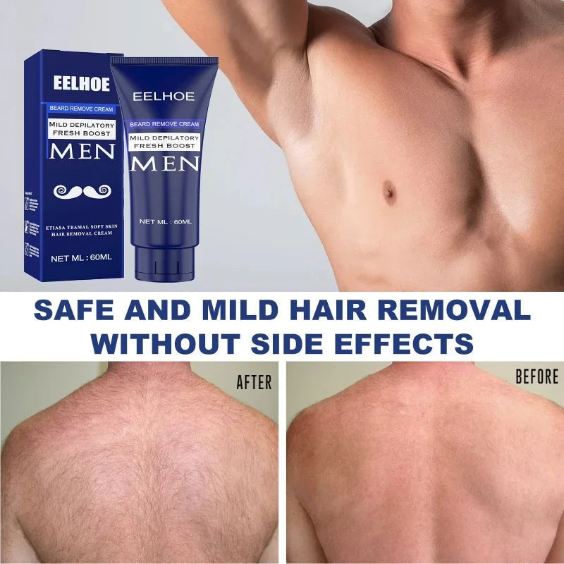 Men's Painless Hair Removal Cream for Beard and Body