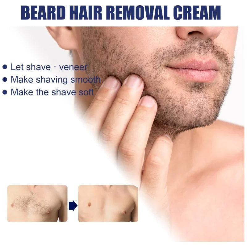 Men's Painless Hair Removal Cream for Beard and Body