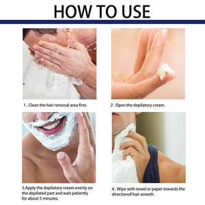 Men's Painless Hair Removal Cream for Beard and Body