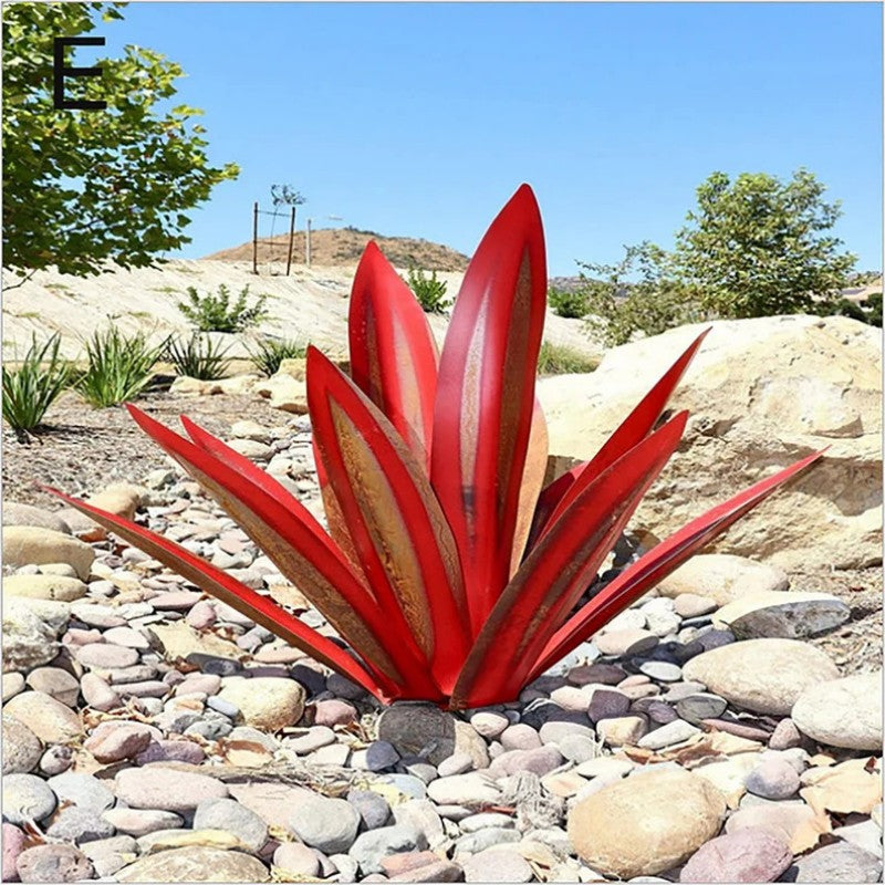 Metal Agave Plant Sculpture For Outdoor Patio Garden