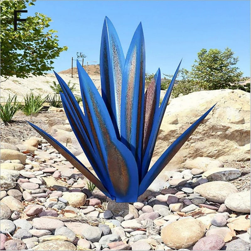 Metal Agave Plant Sculpture For Outdoor Patio Garden