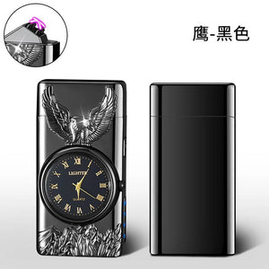 Metal Dual Arc Usb Lighter With Dial, Valentines Gifts For Him 1005005073883067-silver
