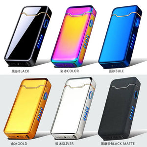 Metal Usb Rechargeable Pulse Arc Lighter With Valentines Gifts For Him 1005005002562474-Silver ice