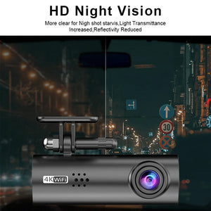Mini 4K Wifi Dash Cam With Night Vision And Parking Monitor 1005006994492761-Only 4K Dashcam-B47P-64G