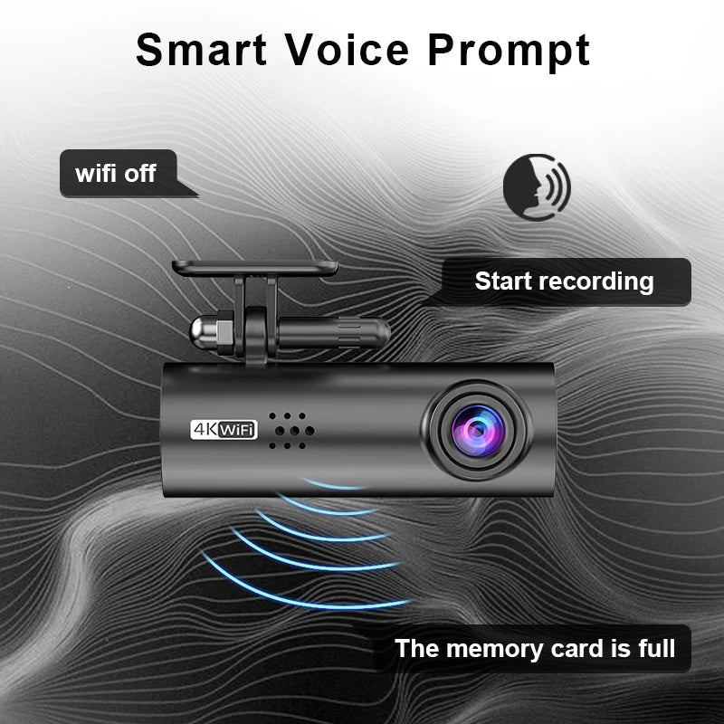 Mini 4K Wifi Dash Cam With Night Vision And Parking Monitor 1005006994492761-Only 4K Dashcam-B47P-64G