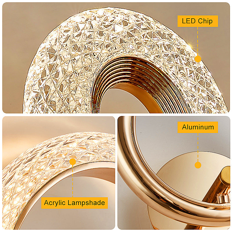 Modern Crystal Wall Lamp For Kitchen Bedroom Living Room