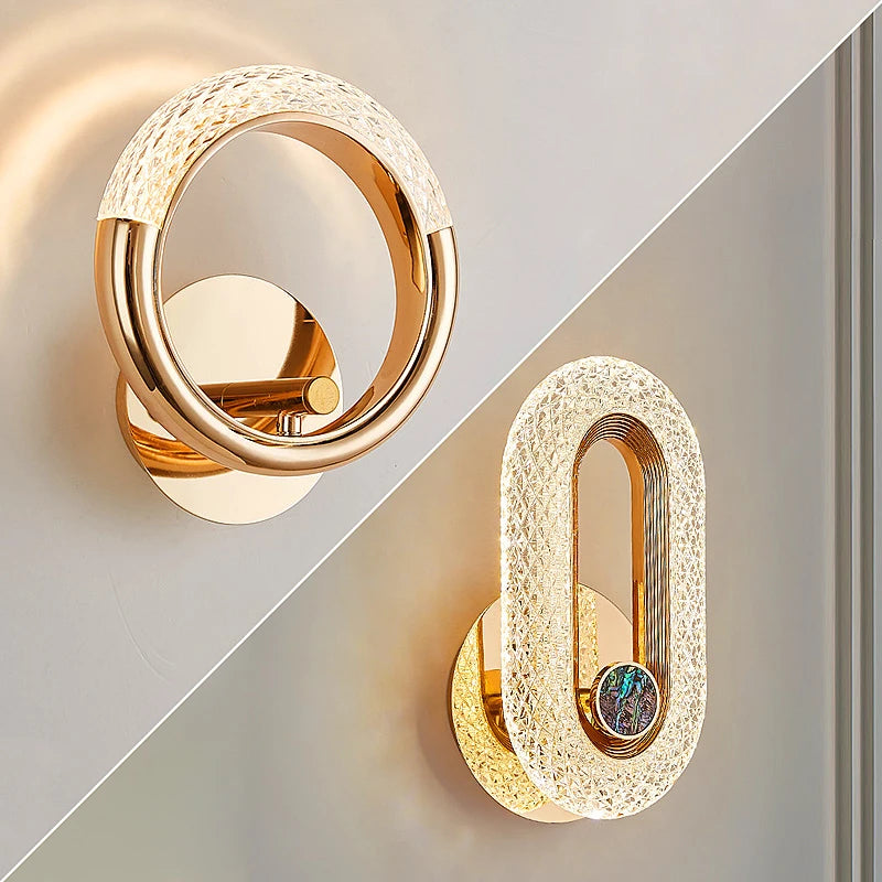 Modern Crystal Wall Lamp For Kitchen Bedroom Living Room